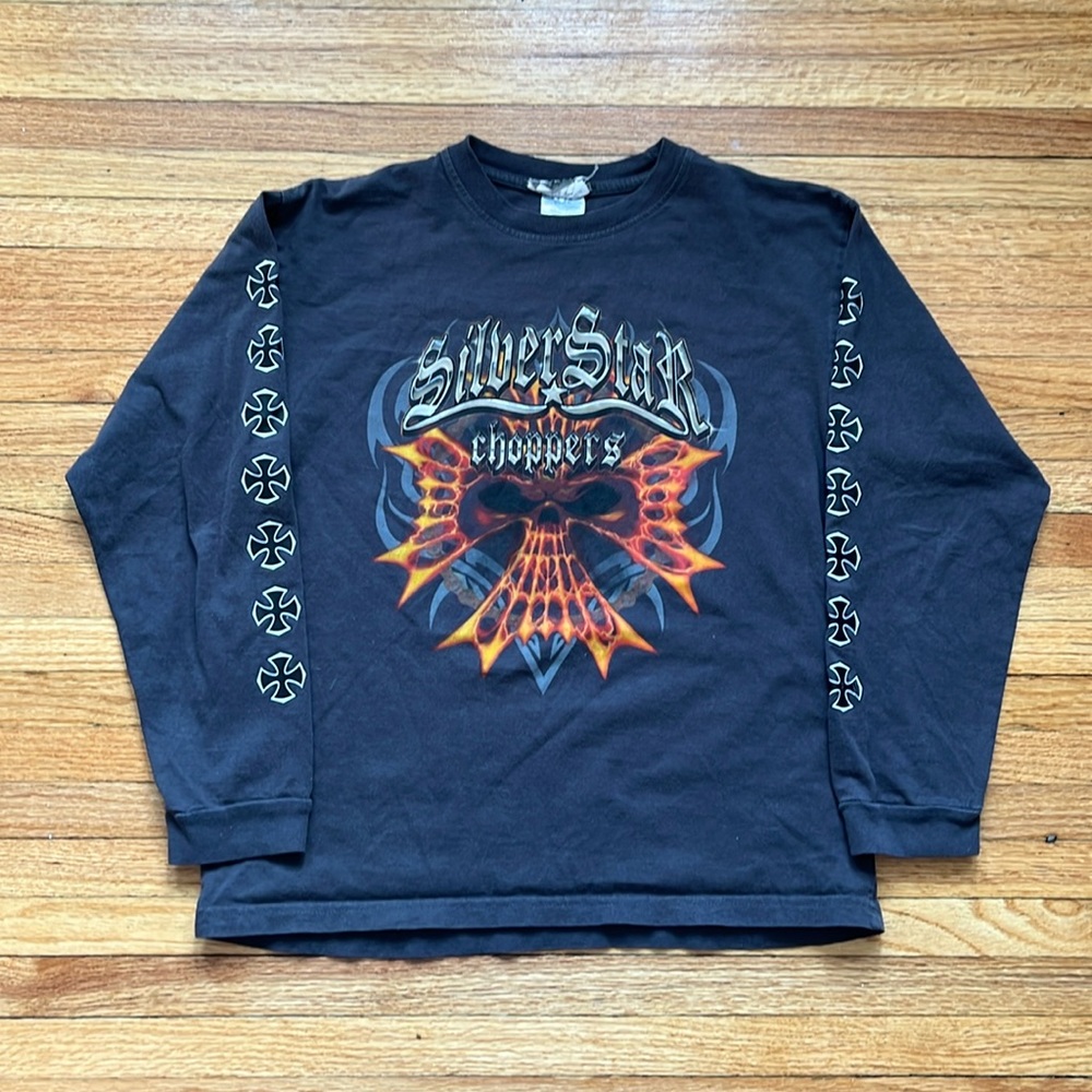 Vintage Silver Star Choppers / Medium / Women’s Long Sleeve / Biker / 2004